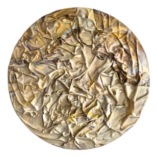 "Suspiro" Round 36" Original Sculptural Abstract Painting by Shelly Floyd For Sale