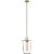 Presidio Petite Caged Pendant in Hand-Rubbed Antique Brass with Clear Glass Designer: Ian K. Fowler Fixture Height: 18"...