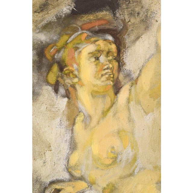 Vicente Vela, Large Figurative Expressionist Nude Studies, 1997, Oil on Canvas, Set of 2 For Sale - Image 4 of 18