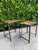 Vintage Industrial Reclaimed Metal Signage Nesting Tables - Pair For Sale In Naples, FL - Image 6 of 11