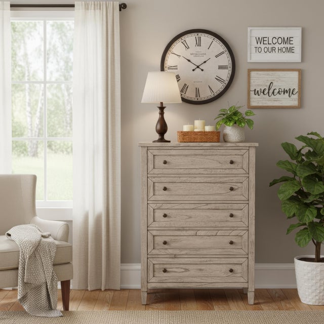Elevate your interior with the Butler Specialty Company Flagstaff 5 Drawer Chest, a refined blend of functionality and...