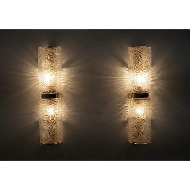Modern Murano Glass and Brass Corteccia Sconces, 1989, Set of 2 For Sale - Image 4 of 12