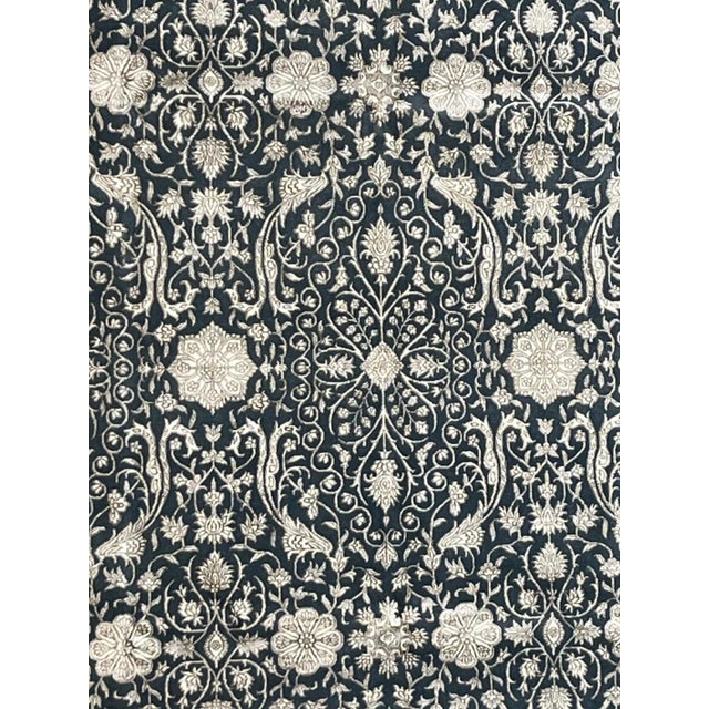 Silk and wool pile genuine hand made very fine Agra -