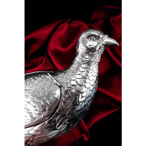 Large Antique Edwardian Silver Partridge Bird Box from Boaz Moses Landeck, 1910s For Sale - Image 4 of 18