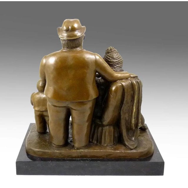 Family Sculpture, 20th Century, Bronze For Sale - Image 6 of 9
