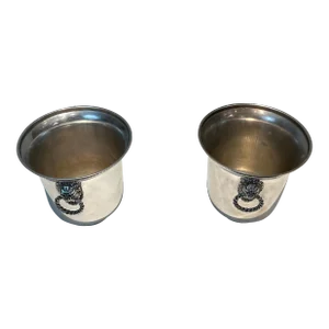 1970s Silver Plate Champagne Buckets Decorated With Lion Faces on the Handles- a Pair