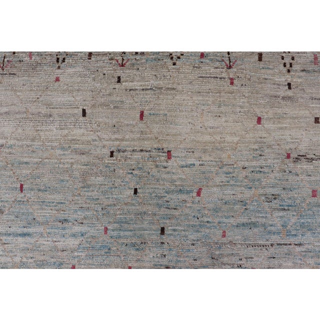 Neutral Tone Modern Hand Knotted Rug by Keivan Woven Arts, 5'10 X 9'2 For Sale - Image 9 of 14