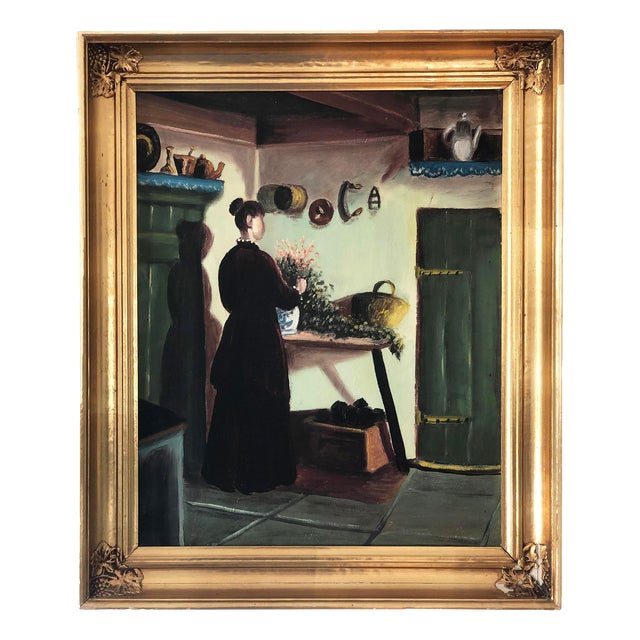Figurative Composition, 1940s, Oil Painting on Canvas, Framed For Sale