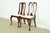 Queen Anne Henkel Harris Queen Anne Solid Mahogany Side Chairs or Dining Chairs, Pair For Sale - Image 3 of 15