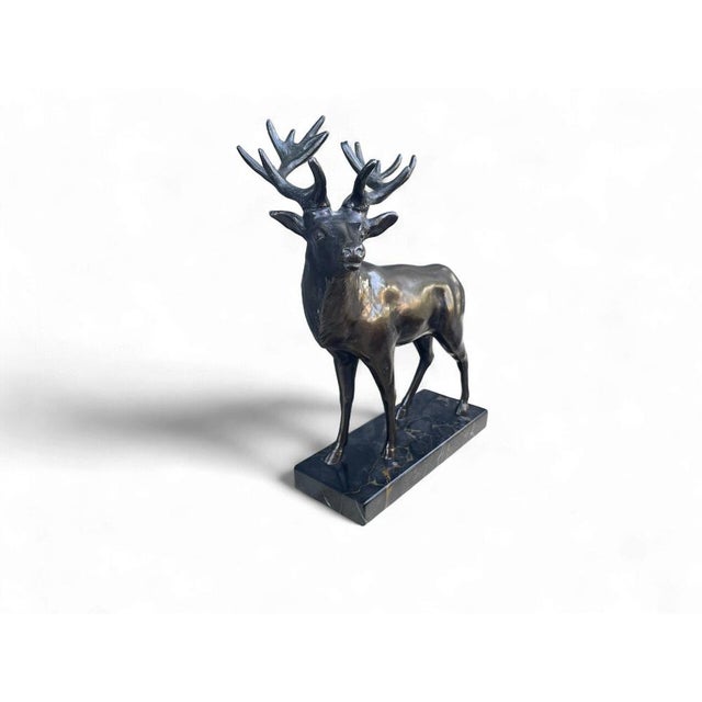 Bronze Deer Sculpture, 1920s-1940s For Sale - Image 3 of 16