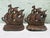 Mid 20th Century Vintage Heavy Cast Iron Elizabethan Galleon Ship Bookends – Nautical Maritime Library Decor – Pair For Sale - Image 5 of 11