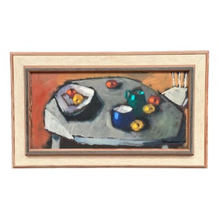 Kurt Rosander, Still Life, 1950s, Oil Painting on Canvas, Framed For Sale