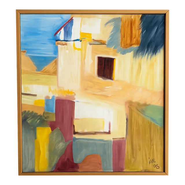 Abstract Acrylic Painting on Canvas For Sale