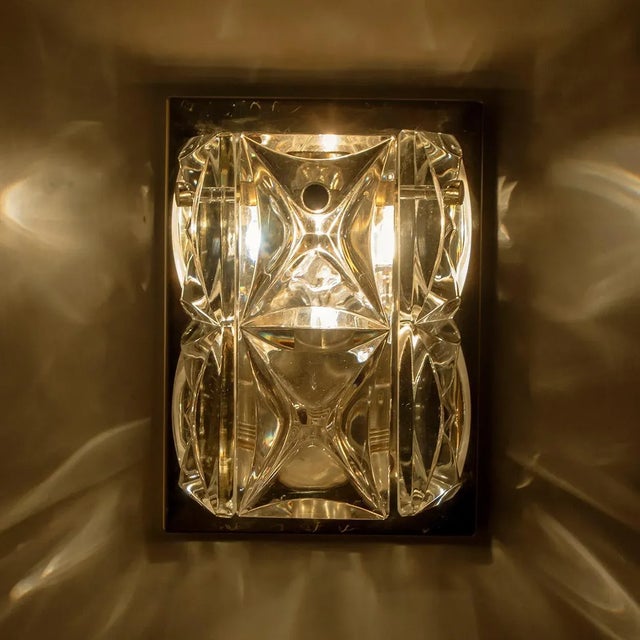 Crystal Glass Wall Light Fixtures from Bakalowits & Söhne for Kinkeldey, 1970s, Set of 2 For Sale - Image 11 of 13