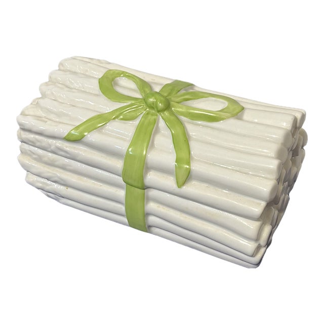 Vintage Portuguese Porcelain Asparagus Box, Vista Alegre for Mottahedeh For Sale