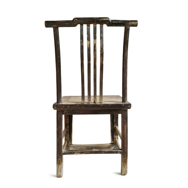 Vintage Elm Ming Farmhouse Chair For Sale In Los Angeles - Image 6 of 8