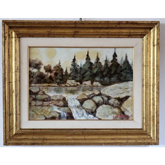 Castellani, Alpine Landscape, 1970s, Oil on Canvas, Framed For Sale - Image 5 of 8