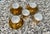 Ceramic Vintage Hollywood Recency Gold Gilded Porcelain Demitasse Espresso Set - 5 Cups & 3 Saucers - 8 pcs For Sale - Image 7 of 11