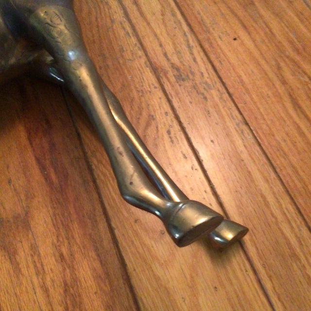 70’s Brass Giraffe Large 32.5" For Sale - Image 11 of 12