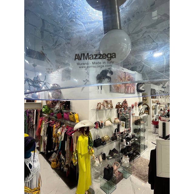 Murano Glass Suspension Light by Mazzega For Sale - Image 4 of 7