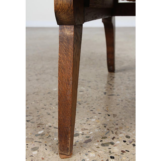 Bespoke Hand-Rushed Oak Lounge Chairs - a Pair For Sale - Image 9 of 11