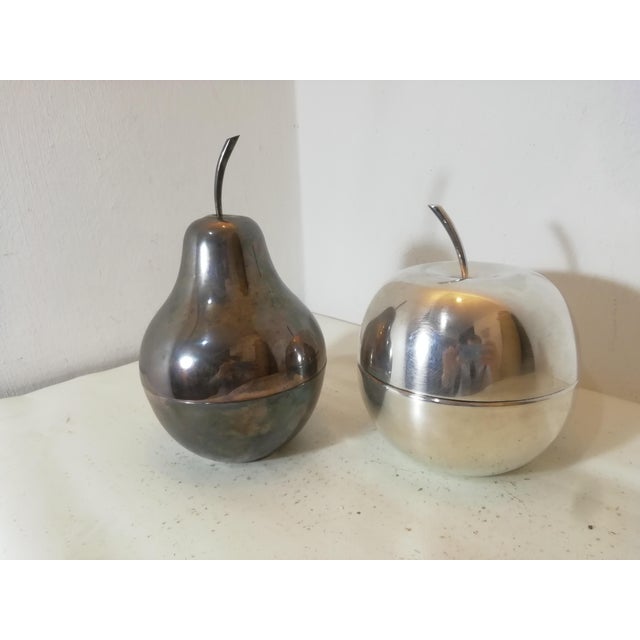 Apple and Pear by Lino Sabattini for Fleuron Christofle, France, 1960s, Set of 2 For Sale - Image 7 of 7