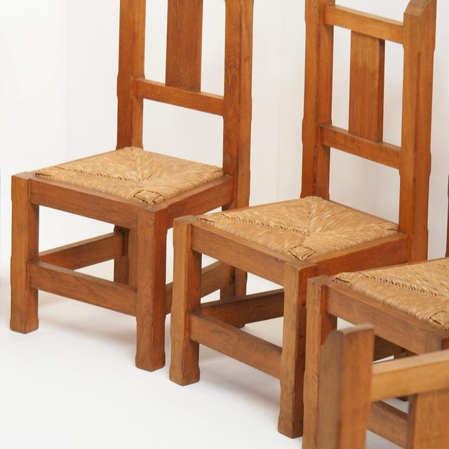 Handmade Oak Chairs, 1970s, Set of 8 For Sale - Image 10 of 16