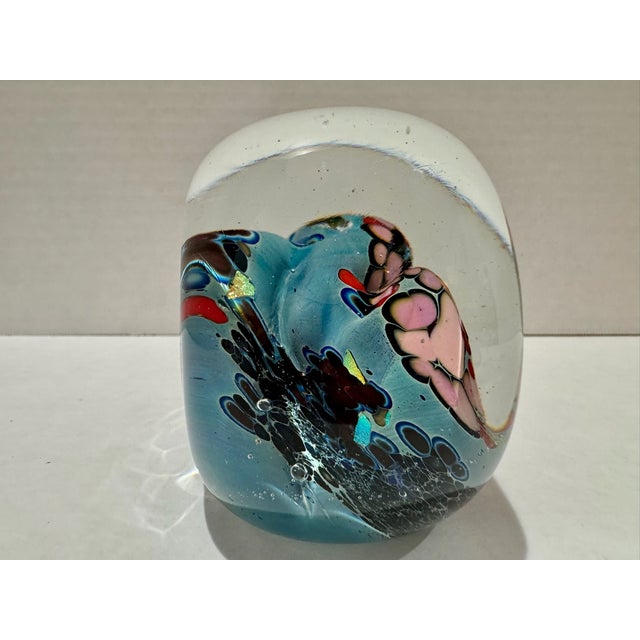 Transparent Mid 20th Century Signed Karg Studio Art Glass Paperweight Orb For Sale - Image 8 of 11