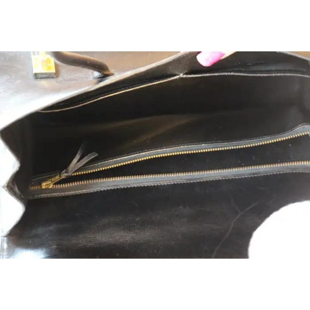 Black Leather Hermes Drag Bag by Hermès for Hermès, Unkns For Sale - Image 13 of 18