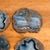 Late 20th Century Polished Blue Agate Slice Coasters, Set of 4 For Sale - Image 5 of 6