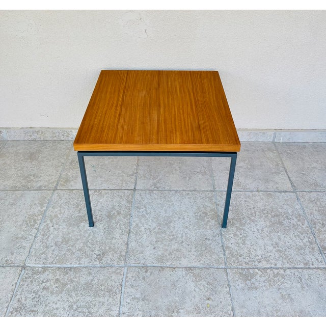 Wood Vintage Scandinavian Coffee Table in Teak with Metal Legs, 1960 For Sale - Image 7 of 11