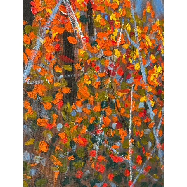 Impressionist A Touch of Fall Impressionist Oil Painting For Sale - Image 3 of 6