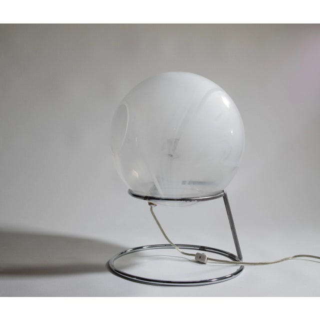 1960s 1960s Murano Style Eyeball Orb Lamp Chrome and Art Glass After Gino Sarfatti For Sale - Image 5 of 8