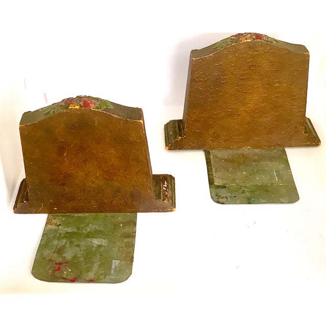 Early 20th Century Antique Art Nouveau Carved Wood Bookends - a Pair For Sale - Image 11 of 13