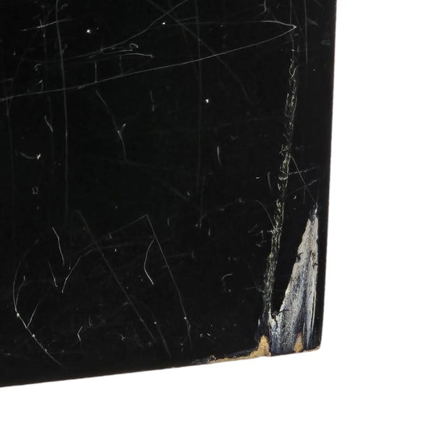 Rare Black Gilt Lacquer Ginkgo Wall Panels Signed Li Jia Chinese Modern Deco 64" For Sale - Image 10 of 12