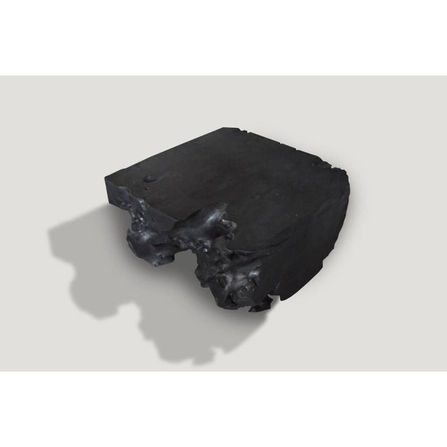 Triple Burnt Teak Wood Coffee Table For Sale - Image 16 of 18