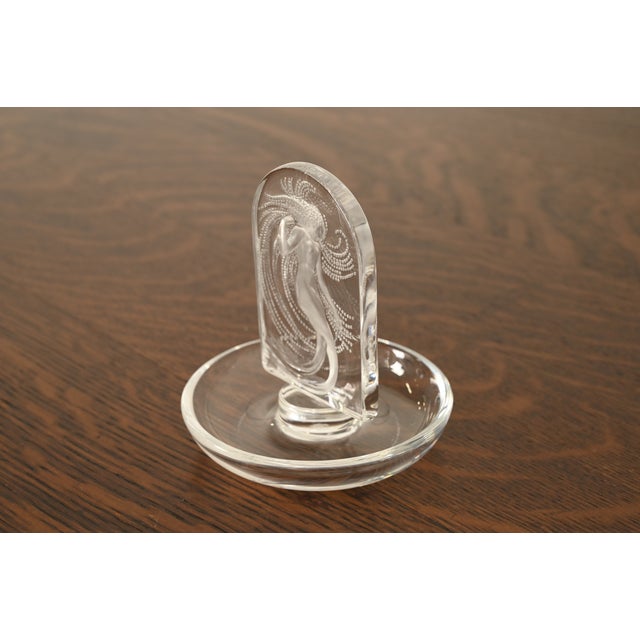 Lalique Lalique "Naiade" Art Deco Crystal Ring Dish For Sale - Image 4 of 13