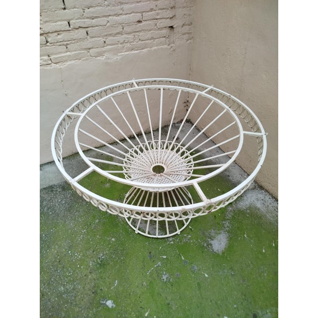 Metal Cap Dail Garden Table by Mathieu Matégot, France, 1950s For Sale - Image 7 of 11