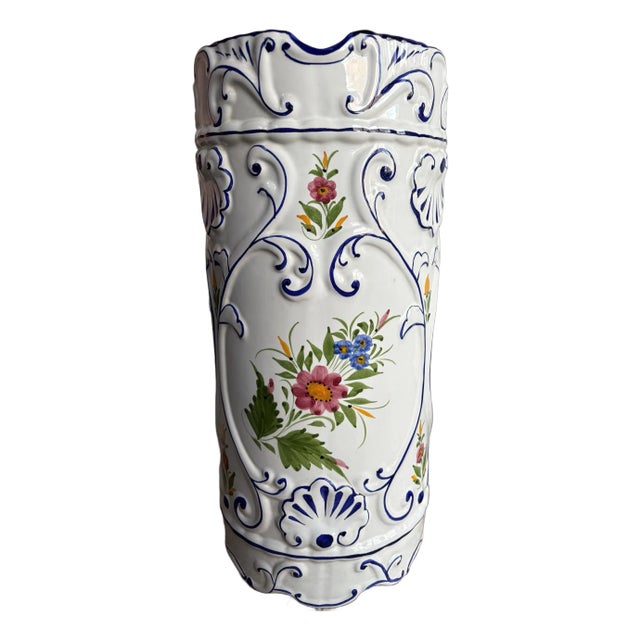 1970s Porcelain Umbrella Stand For Sale