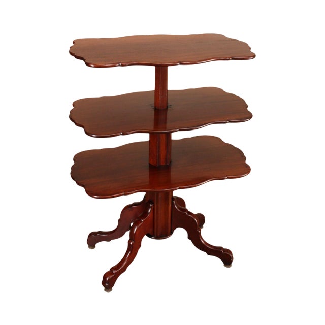 English Regency Antique Mahogany Metamorphic 3 Tier Dumb Waiter Table (B) For Sale