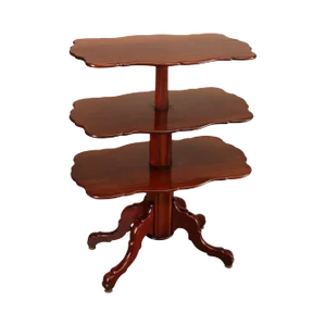 English Regency Antique Mahogany Metamorphic 3 Tier Dumb Waiter Table (B)