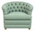 Mid-Century Modern Tufted Barrel Back Club Chair For Sale