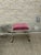 Postmodern 1970s Lucite Vanity Stool With Rose Velvet Cushion For Sale - Image 3 of 11