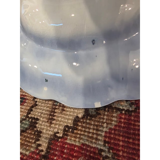 Ceramic 19th Century English Flow Blue and White Transferware Bowls - Set of Three For Sale - Image 7 of 14