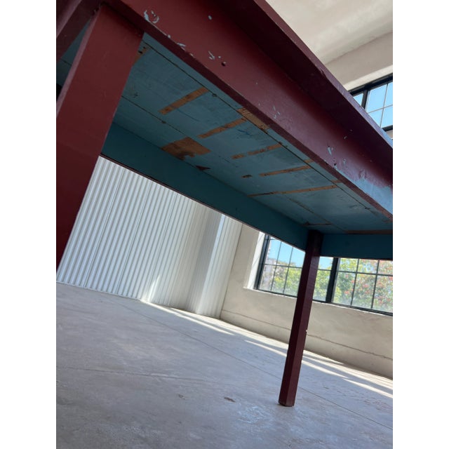 Early 20th Century Antique Farmhouse Table Island, Rectangle For Sale - Image 10 of 11