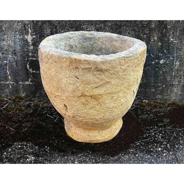 Antique French Urns - Hand Carved Limestone - A Pair For Sale - Image 10 of 11