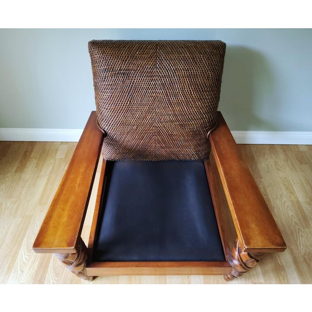 1990s Attributed to Ralph Lauren Safari Lounge Chair For Sale - Image 12 of 18