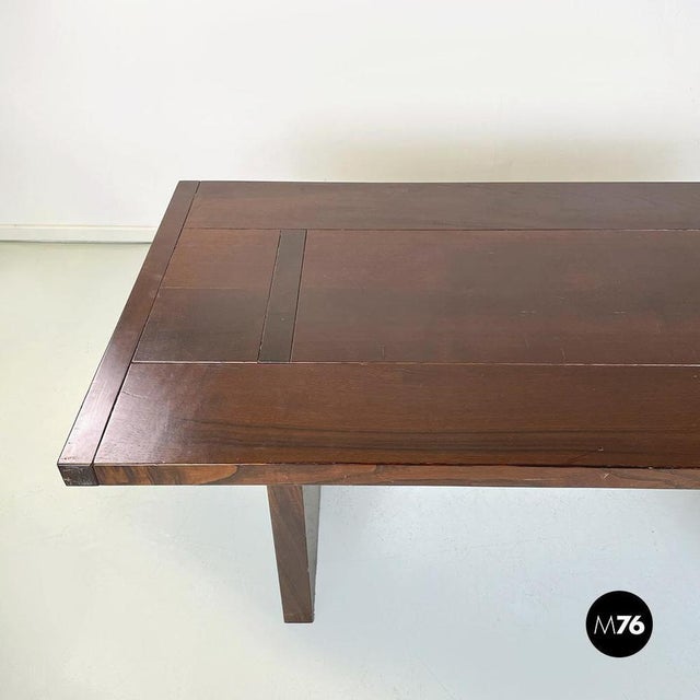 Italian Modern Dining Room Table, Chairs & Bench in Wood, 1980s, Set of 5 For Sale - Image 18 of 18