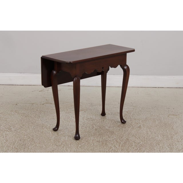 Queen Anne Kittinger Colonial Williamsburg Wf 1220 Mahogany Drop Leaf Side Table For Sale - Image 3 of 14