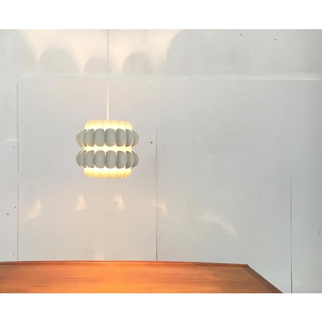 Mid-Century Swiss White Metal Pendant Lamp by H. Zender for Temde For Sale - Image 13 of 18